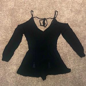 Boho Black Romper